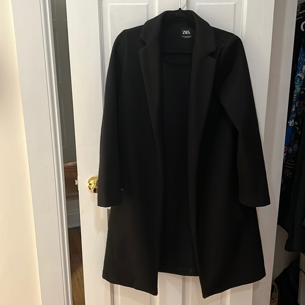 Zara black pea coat